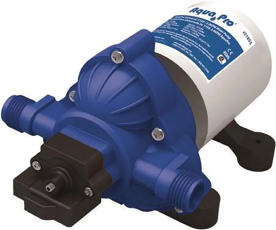 Aqua pro ap3300 self priming 3.0 gpm universal rv fresh water pump - 115v