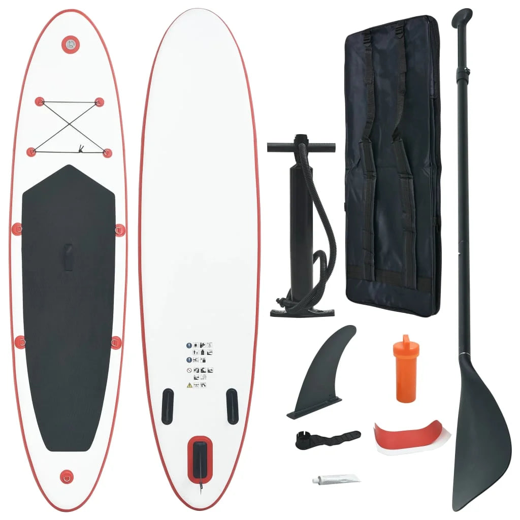 Suzicca paddle board set surfboard inflatable red and white