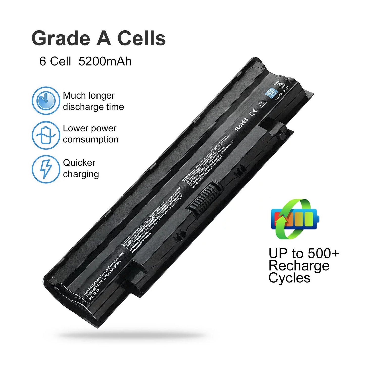 Battery for dell inspiron n3110 n4110 n4120 n4050 n5110 n5020 n5030 n5040 n5050