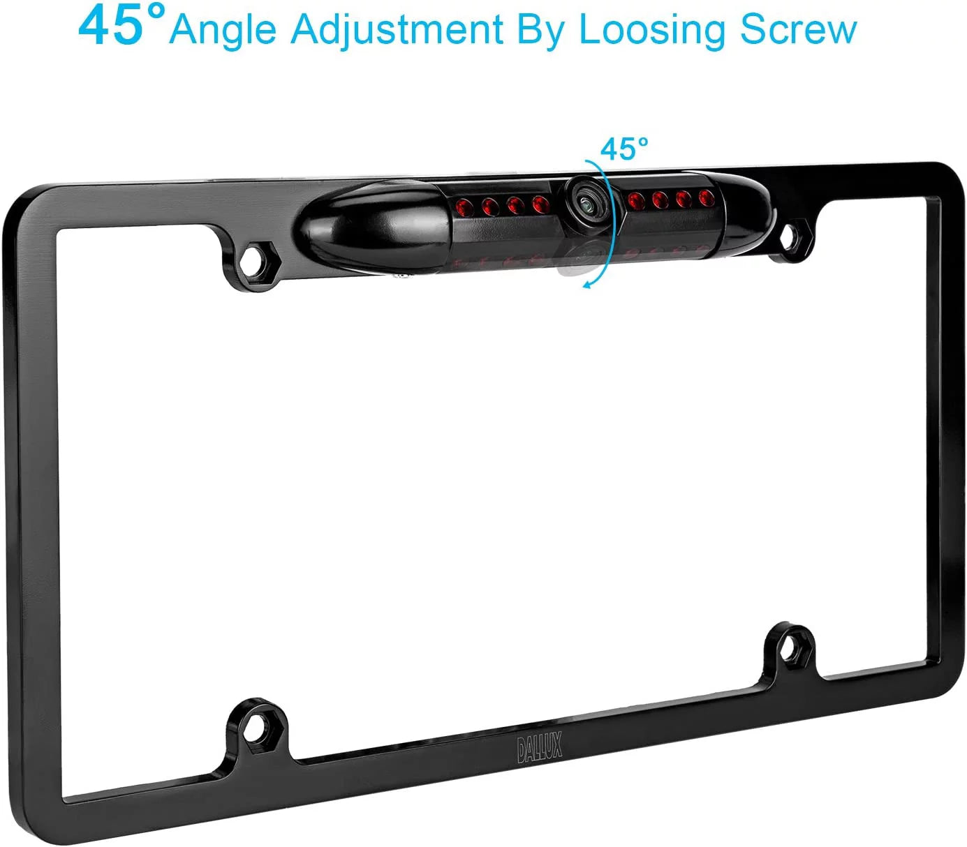 Backup camera rearview license plate frame for boss bv9358b black