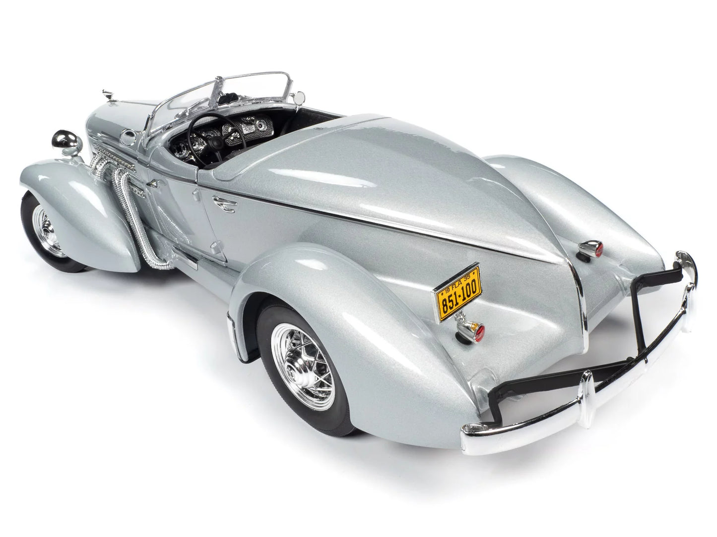 1935 auburn 851 speedster haze gray 1/18 diecast model car by auto world