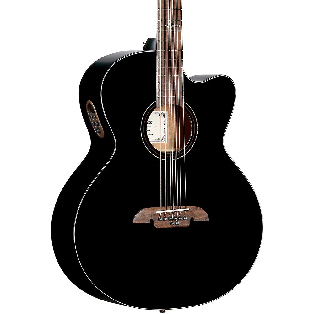 Alvarez abt60ce 8-string baritone acoustic-electric guitar black