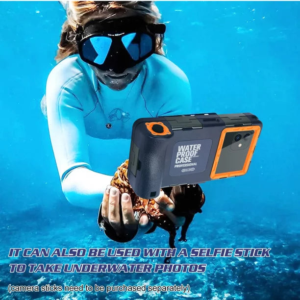 Urbanx professional [15m/50ft] swimming diving surfing snorkeling photo video waterproof protective case underwater housing for samsung galaxy f62 and all phones up to 6.9 inch lcd with lanyard