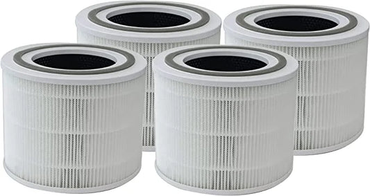 3-in-1 true hepa carbon filter replacement compatible with puroair 240 air purifier, 4 pack