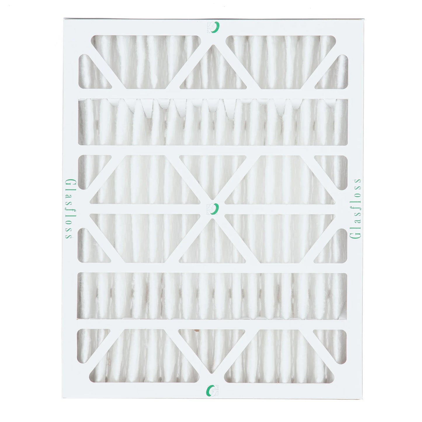 2 pack of 20x25x4 merv 10 pleated 4" inch air filters by glasfloss. actual size: 19-1/2 x 24-1/2 x 3-3/4