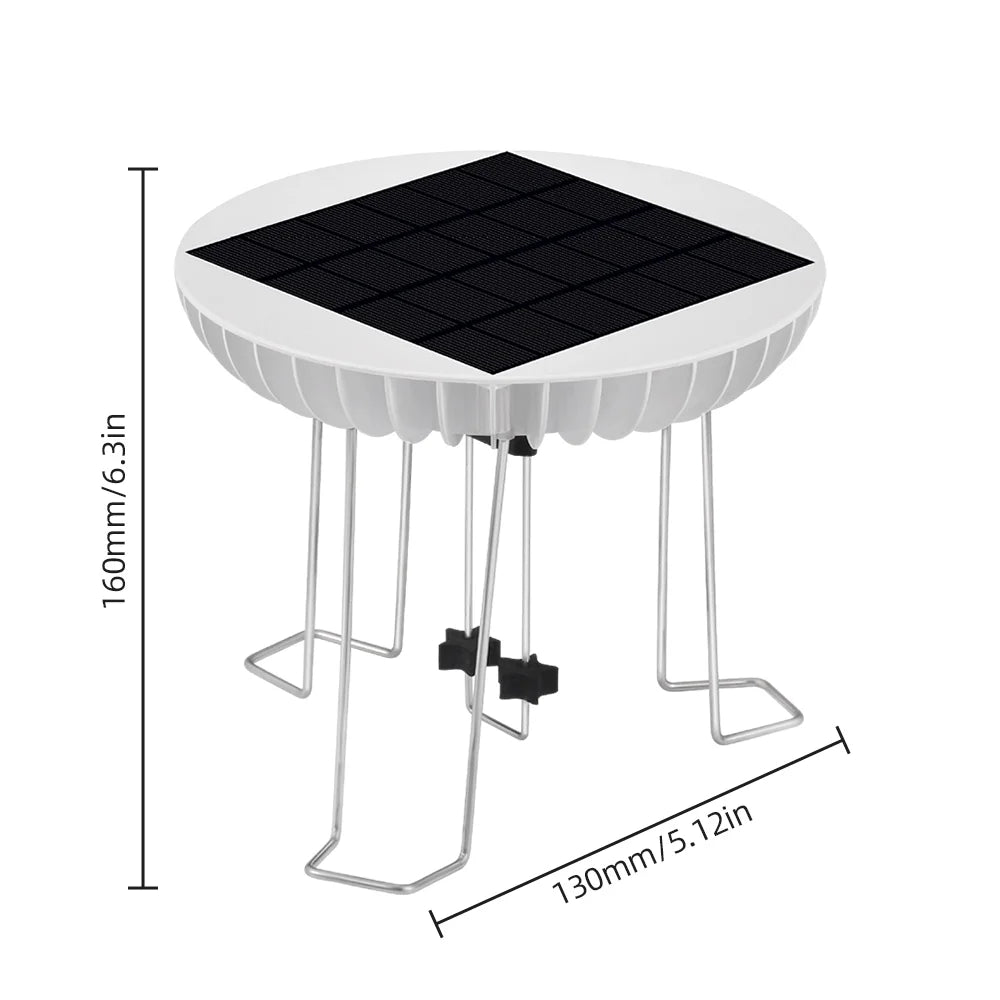 Walmeck solar water wiggler for bird bath, maker, 3.7v 1500mah backup battery, brushless motor