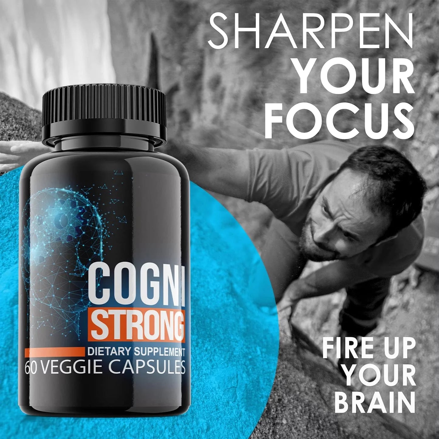 (5 pack) cognistrong - brain boost supplement - dietary supplement for focus, memory, clarity, cognitive - advanced nootropic support formula for maximum strength - 300 capsules