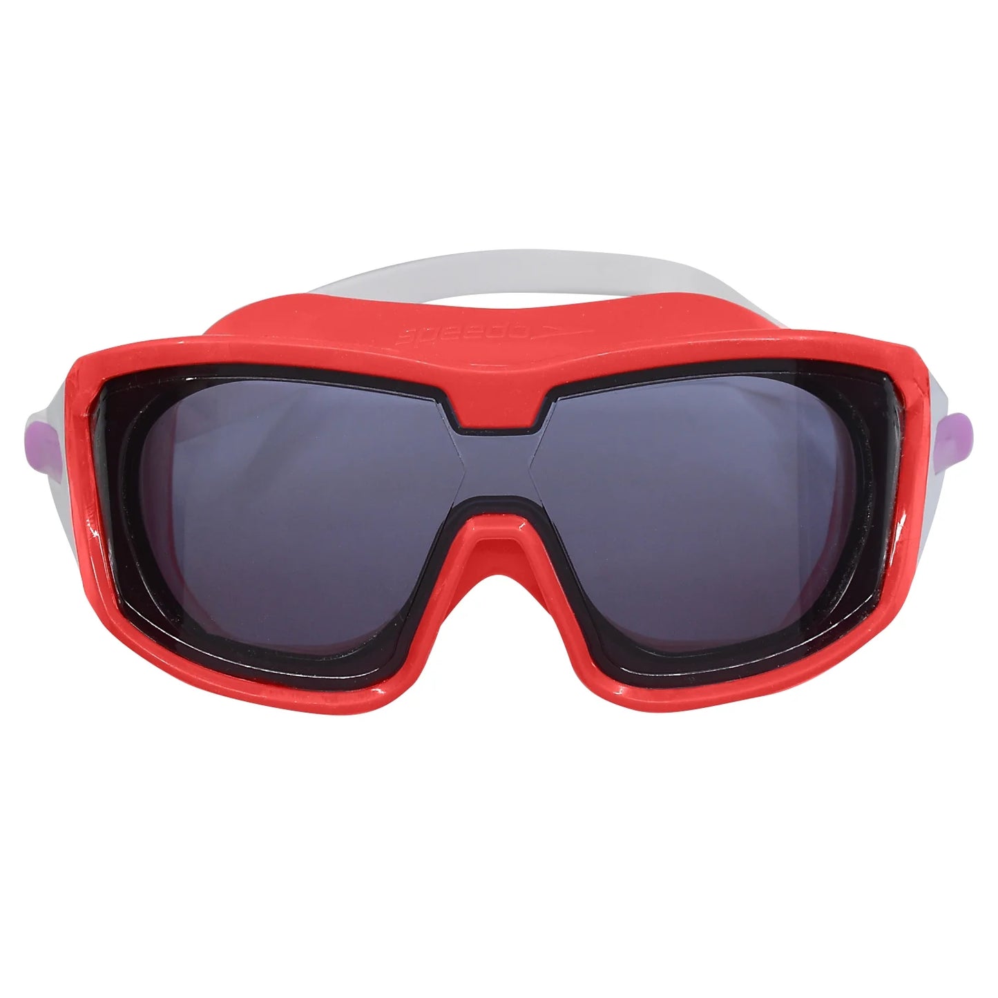 Speedo junior pro view mask - poppy red/iris