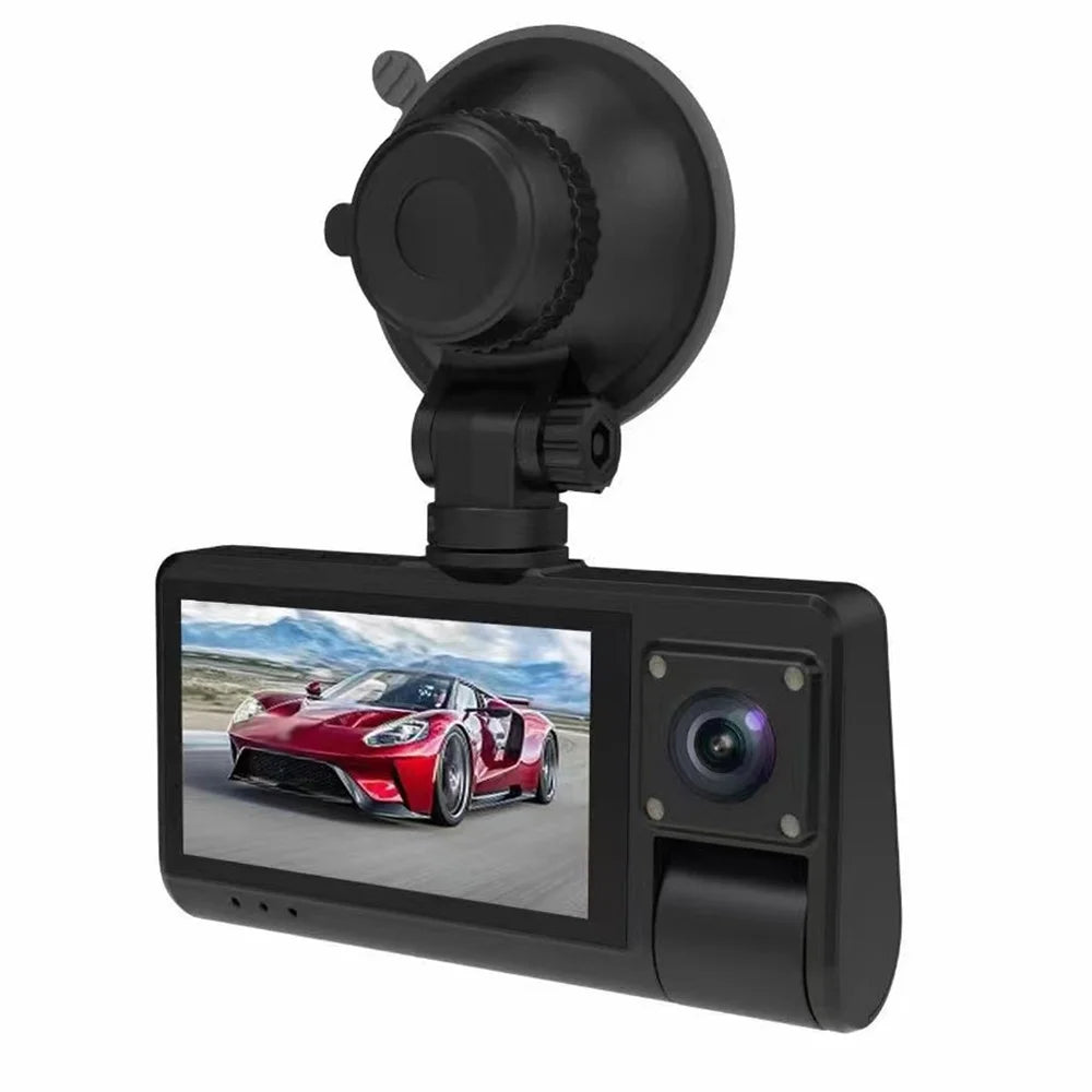 3-in-1 dash cam - touch screen rearview mirror with clear video recording, wide angle camera, wifi connectivity - auto safety driving recorder