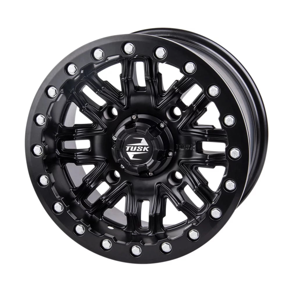 4/137 tusk nebo beadlock wheel 14x7 5.0 + 2.0 matte black for can-am defender hd10 pro limited 2021-2022