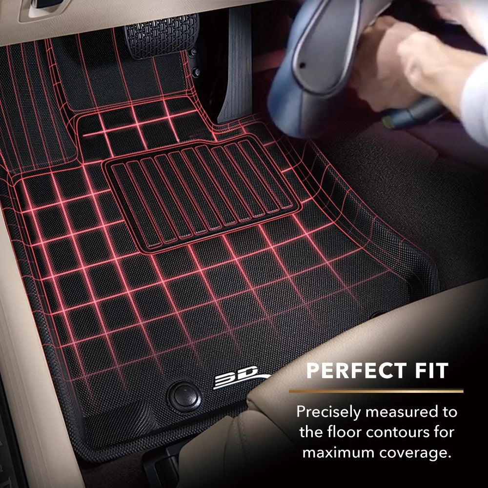 3d maxpider kagu floor mat (black) compatible with lexus rx/rx hybrid 2016-2022 - second row