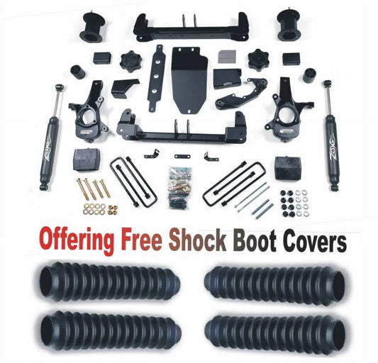 Zoneoffroad 2014-2018 fits chevrolet silverado fits gmc sierra 1500 4wd 6.5" suspension system with free boot protectors c26n/zonu3100x4