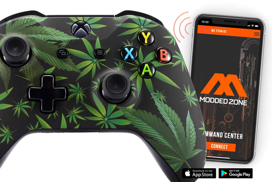 420 black xbox one s smart custom rapid fire modded controller. fps mods. cod warzone