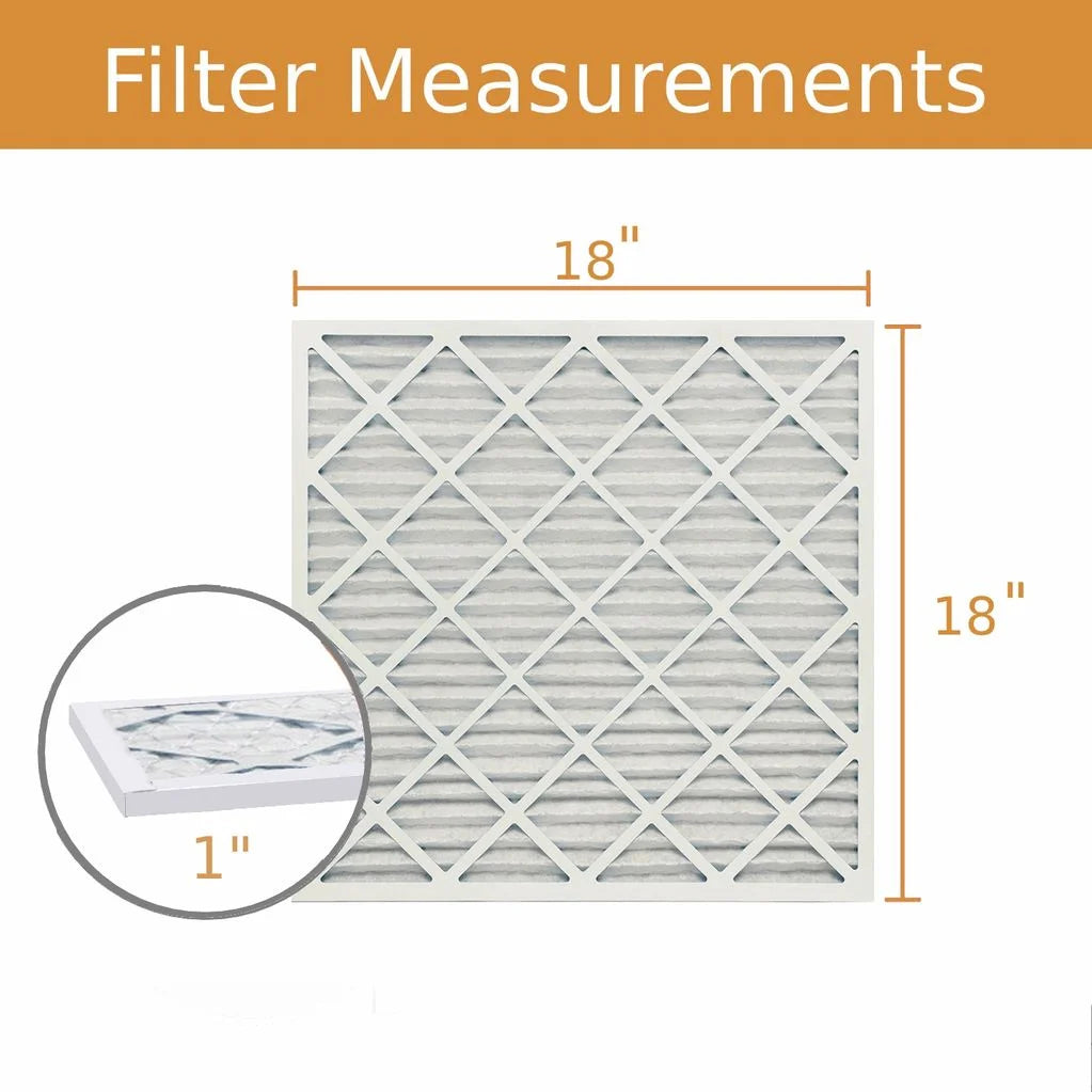 18x18x1 key pleat purolator air filter - merv 8 (6 pack)