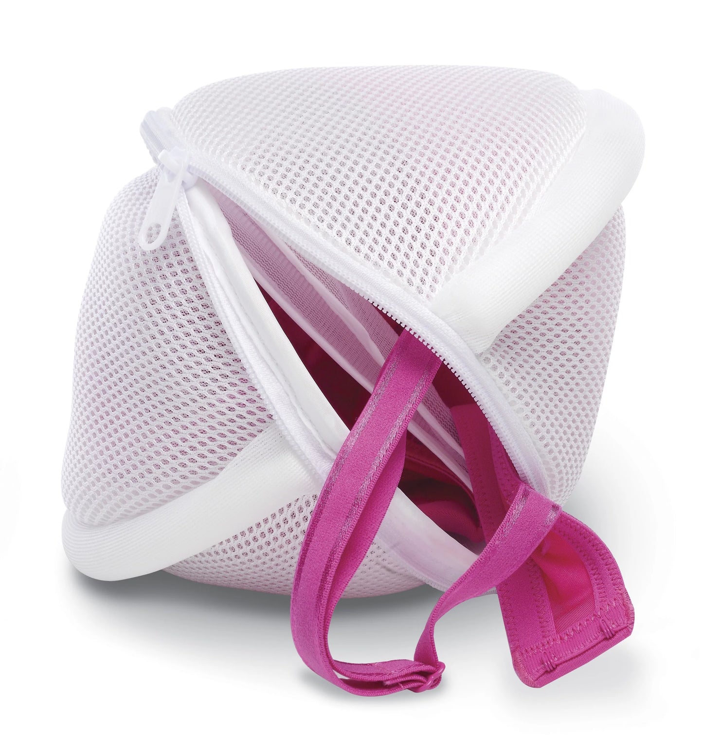 2-compartment bra wash bag white